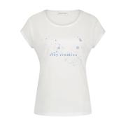 Jane Lushka Romantisk Twist | Ekologisk Bomull T-Shirt White, Dam