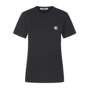 Maison Kitsuné Dressed Fox Klassisk T-Shirt Black, Dam