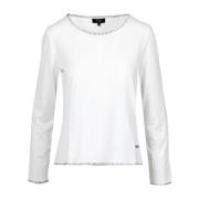 Fay Long Sleeve Tops White, Dam