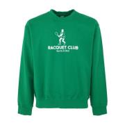 Sporty & Rich Klassisk Racquet Club Crewneck Sweatshirt Green, Herr