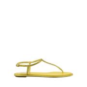 René Caovilla Flat Sandals Yellow, Dam