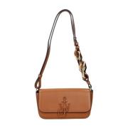 JW Anderson Brun Läder Anchor Axelväska Brown, Dam