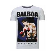 Local Fanatic Balboa Rocky Rhinestone - Man T shirt - 13-6223W White, ...
