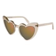 Saint Laurent Stiliga solglasögon för kvinnor Beige, Dam