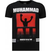 Local Fanatic Muhammad Ali Rhinestone - Man T Shirt - 5762Z Black, Her...