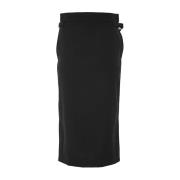 Quira Midi Skirts Black, Dam