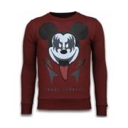 Local Fanatic Kiss My Mickey Rhinestone - Sweatshirt Herr - 5912B Red,...