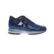 Hogan Marinblå Interaktiva Sneakers för Kvinnor Blue, Dam