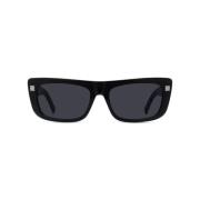 Givenchy Rektangulära solglasögon med svart båge Black, Unisex