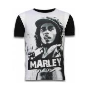 Local Fanatic Bob Marley Black And White - Herr t shirt - 11-6254Z Bla...