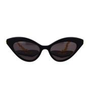 Gucci Chain Cat-Eye Solglasögon med Utbytbara Kedjor Black, Dam