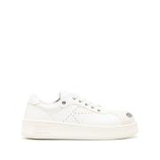 Kenzo Vita Låga Lädersneakers White, Herr