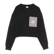Nike Heritage Fleece Crewneck Sweatshirt för kvinnor Black, Dam