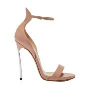 Casadei Rose Nappa Blade Sandaler Pink, Dam