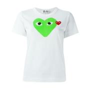 Comme des Garçons Bomull T-shirts, 100% Komposition White, Dam