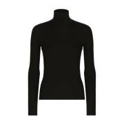 Dolce & Gabbana Hög hals tröja Black, Dam