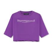 Dolce & Gabbana Tryckt T-shirt Purple, Dam