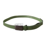 Costume National Green Leather Silver Buckle Waist Men Belt Green, Uni...