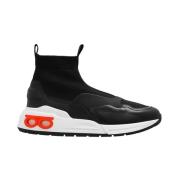 Salvatore Ferragamo Slip-On Sneakers med Orange Detalj Black, Dam