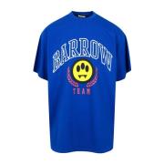 Barrow Blå Oversize Bomull T-shirts och Polos Blue, Herr