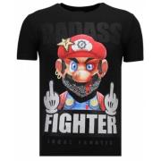 Local Fanatic Fight Club Mario Bros - Herr T shirt - 13-6219Z Black, H...
