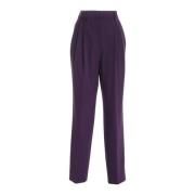 Alberta Ferretti Slim-fit Trousers Purple, Dam