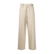 Christopher Esber Wide Trousers Beige, Dam