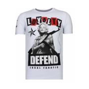 Local Fanatic Loyalty Marilyn Rhinestone - Man T shirt - 13-6222V Whit...