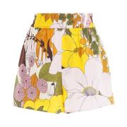 La DoubleJ Big Flower Pull-Up Shorts Multicolor, Dam