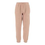 Autry Rosa Bomulls Sweatpants med Elastisk Midja Pink, Dam