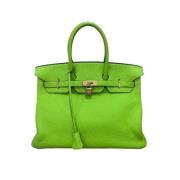 Hermès Vintage Begagnad Hermès Birkin i grönt läder Green, Dam