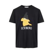 Iceberg Daffy Face Print T-tröja Black, Herr