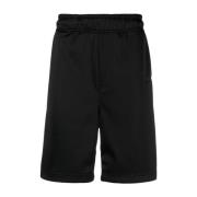 Lanvin Svarta Logo-Broderade Track Shorts Black, Herr