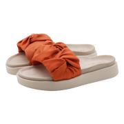 Inuikii Orange Ruffled Band Sliders Orange, Dam