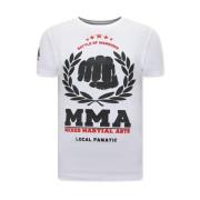 Local Fanatic MMA Fighter Herr T-Shirt White, Herr