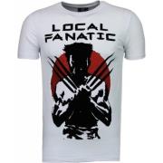 Local Fanatic Wolverine Flockprint - Herr T Shirt - 5089W White, Herr