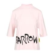 Barrow Bomull Crew Neck Dam T-Shirt med Björntryck Pink, Dam