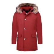 Enos Långa herrvinterrockar - Parka 4 fickor - Pi-7003R Red, Herr