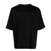 Lanvin Svarta Oversized T-shirts och Polos Black, Herr