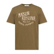 Maison Kitsuné T-shirt med logotyp Green, Herr