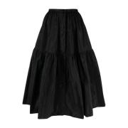 Patou Midi Skirts Black, Dam