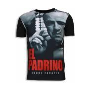 Local Fanatic El Padrino Face Rhinestone - Herr T Shirt - 6162 Black, ...