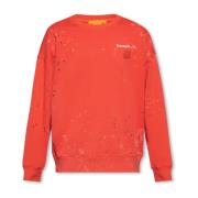 A-Cold-Wall Röd Crewneck Sweatshirt med Färgstänk Red, Herr