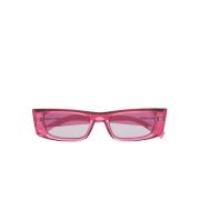 Saint Laurent Fyrkantiga solglasögon med 100% UV-skydd Pink, Dam
