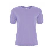 Skovhuus Mjuk O-Hals T-shirt i olika färger Purple, Dam