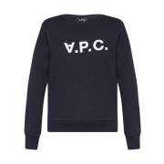 A.p.c. ‘Viva’ sweatshirt med logotyp Blue, Dam