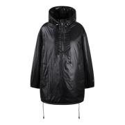 Saint Laurent Nylon Anorak med Cassandre Brodyr Black, Dam