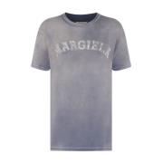 Maison Margiela Lila Lila Logo Print T-Shirt Purple, Herr