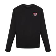 Moncler Sweatshirt med logotyp Black, Herr