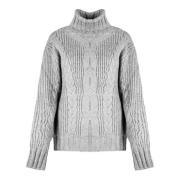 Silvian Heach Turtleneck Tröja med Randig Kant Gray, Dam